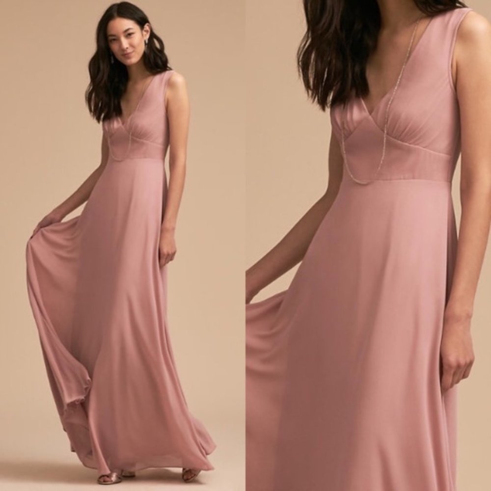 ANTHRO BHLDN Capulet Bridesmaid Formal Dress Rose